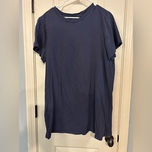 Classic Navy Blue Women's T-Shirt Dress